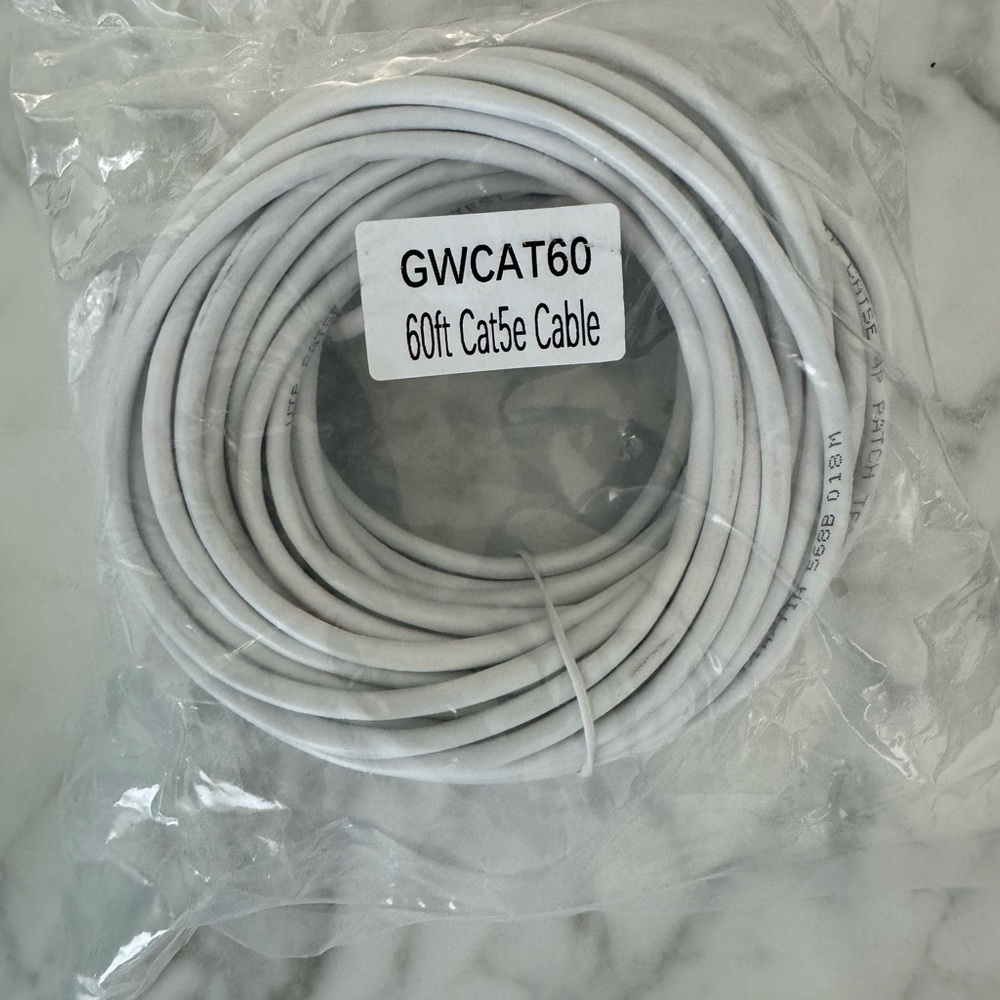 4 Brand new 60 ft Cat5e cable with RJ45 connector from GW Security - Picture 2 of 7